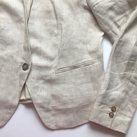 Anne Taylor LOFT Linen Collarless Jacket - Picture 5 of 14